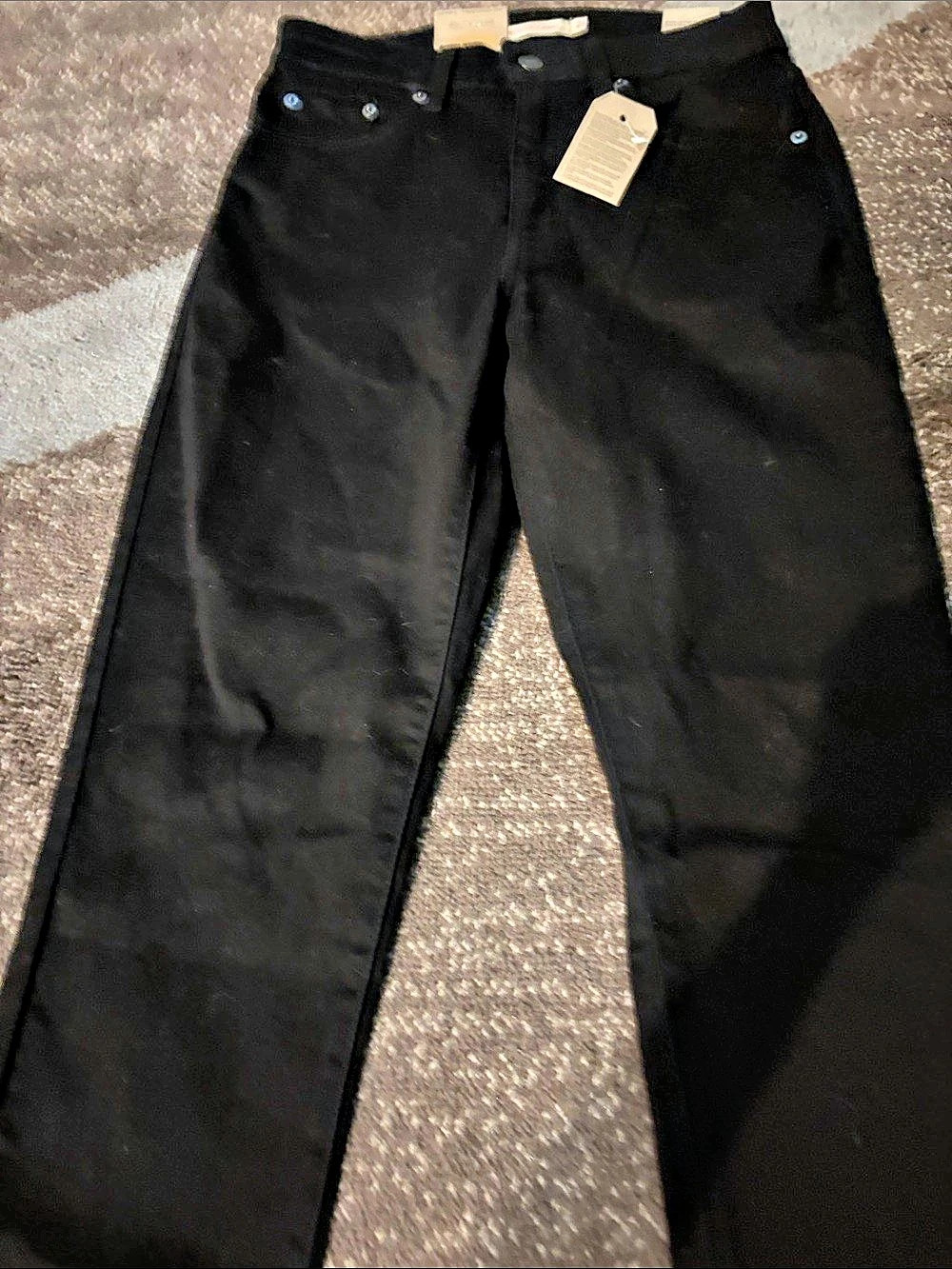 Levi's 721 High Rise Skinny Jeans Black Waist 28 NWT